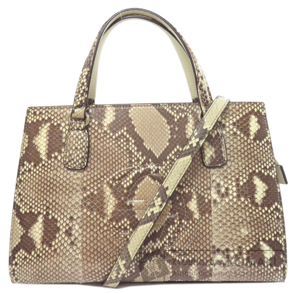 Gucci Soho Interlocking GG Handbag Python Leather - image 1